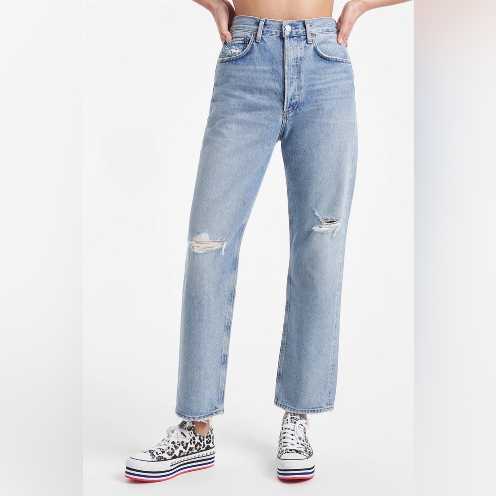 Agolde Light Blue Straight Leg Jeans
